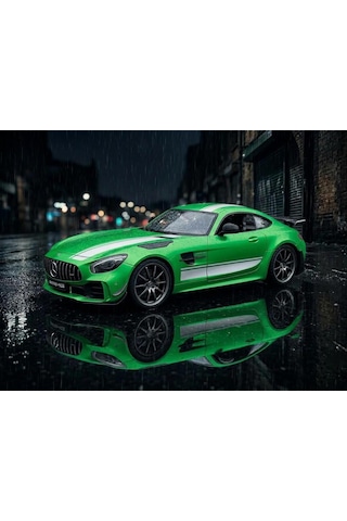 Uzaktan Kumandalı Işıklı Şarjlı 2.4ghz Mercedes-benz Amg Gt R Pro 1:12 Ölçekli Dev Oyuncak Araba Yeşil