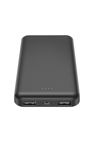 Xipin PX102 Hızlı Şarj Özellikli LED Göstergeli Dual USB Taşınabilir Akıllı Powerbank 10000mAh Siyah