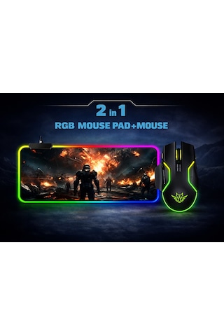 Preo GMP-07 RGB Lazer Oyuncu Mouse + Mouse Pet