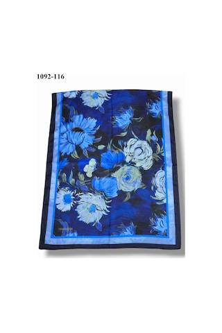 Velscarfs Soft Pamuk Şal Lacivert 1092-116 Çok Renkli