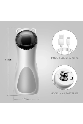 Omniax Otomatik İnteraktif Kedi Oyuncağı - Hareket Sensörlü, Şarjlı, Led Işıklı
