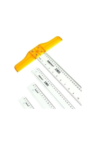Brons Br-114 75 Cm Oynar Başlıklı T Cetvel Şeffaf