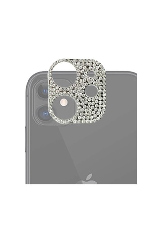 Northcity Apple Uyumlu iPhone 11 Kamera Lens Koruyucu Diamond Taşlı Parlaklıkla Çizilmelere Son
