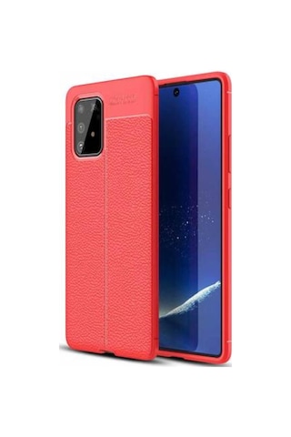 Galaxy A91 (S10 Lite) Kılıf Zore Niss Deri Desenli Silikon Kılıf