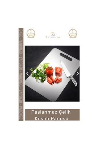 Kesmepanosu Paslanmaz Çelik Dayanıklı Hijyenik Kaymaz Yüzey Profesyonel Modern Meyve Et Kesim Panos Çok Renkli