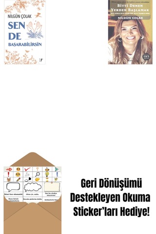 Sen De Başarabilirsin + Bitti Denen Yerden Başlamak Cep Boy + Okuma Sticker'ları