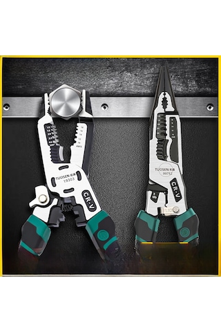 Geeksen Elektrikçi Çok İşlevli Takım: Tel Soğutma, Kesme Ve Basma İçin Dayanıklı Çelik Pense - Ev Tamiri Ve Profesyonel Kullanım