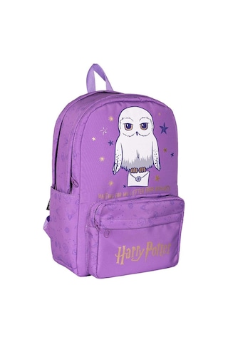 Harry Potter Hedwig Temalı Mor Okul Çantası / Sırt Çantası Desenli