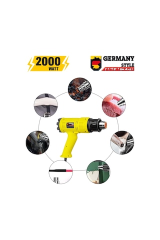 Germany Style Grm9001 Sıcak Hava Tabancası Dijital Isı Göstergeli