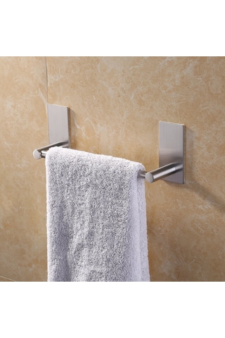 Deltahome  Paslanmaz Çelik 30cm Havluluk Ve Tuvalet Kağıtlığı Set Çelik