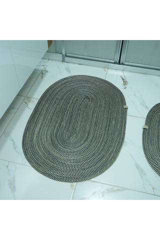 Zengin Supla 2'li Banyo Paspas Set Sarı - Lacivert