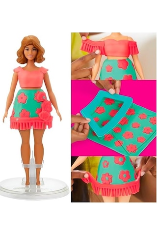 Play Doh Barbie Çiçekli Ve Püsküllü Oyun Hamuru Seti G1360 Çok Renkli