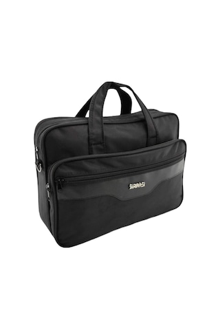 Sırımsı Siyah 1900 Denye Kumaş Laptop & Evrak Çantası 164 N11.277
