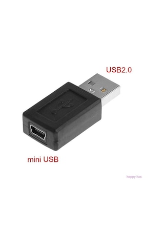 Mini Usb Dişi Usb Erkek 5 Pin Usb Dişi Usb Erkek Çevirici Usb Erkek 5 Pin Mini Usb Dişi Çevirici Siyah