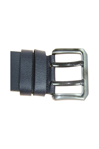 Hakiki Deri Erkek Çift Dilli Kot Kemeri 4,5 Cm Siyah