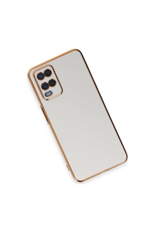 Oppo A54 4g Kılıf Volet Silikon - Beyaz Düz Renkli