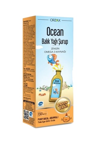 Ocean Balık Yağı Şurup Portakal Aromalı 150 ML 2 Adet