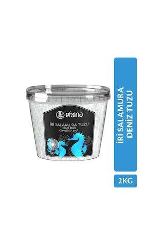 Efsina İri Taneli Deniz Tuzu Rafine Edilmemiş Salamuralık 2 KG