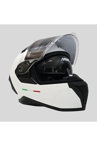 Arwic Mat Kapalı Full Face Motosiklet Kaskı Ar939 Beyaz
