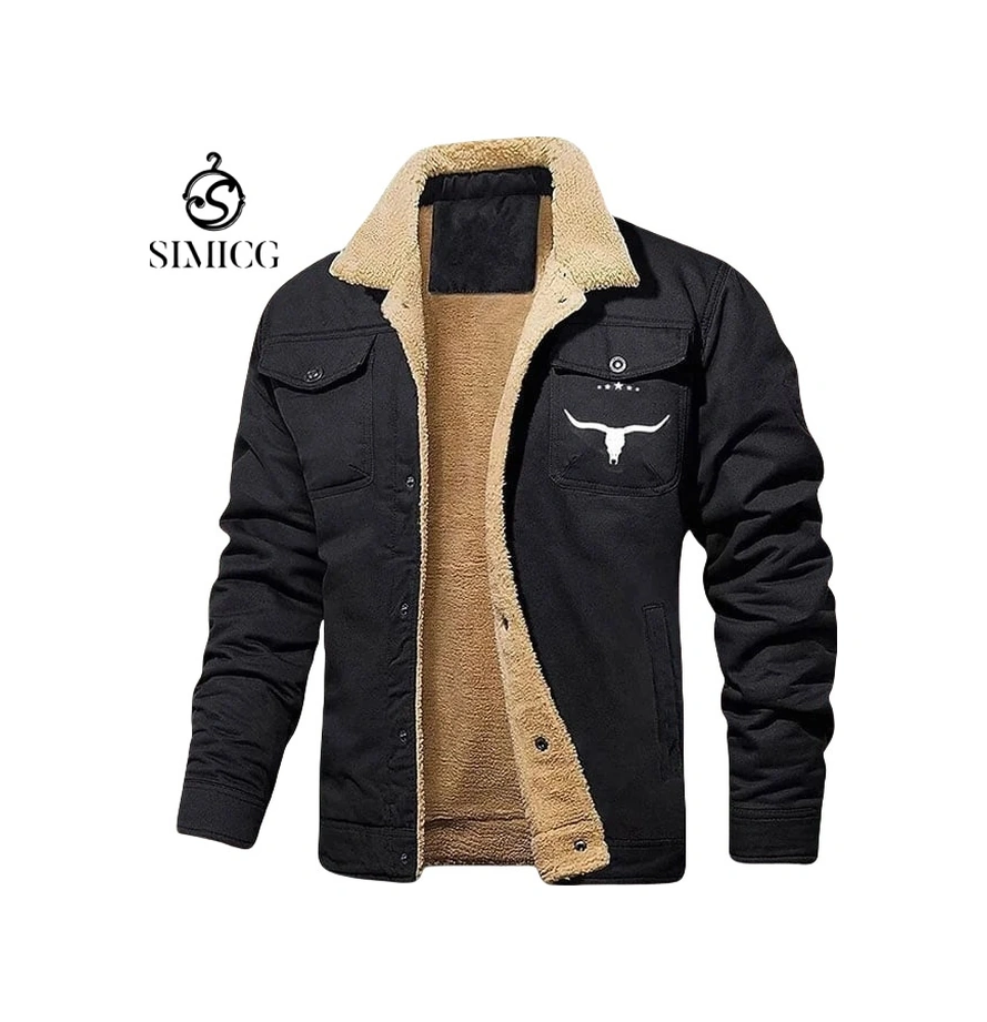 Erkek Sonbahar Ve Kış Ceketleri, Kadife Pamuklu İş Kıyafetleri, Günlük Ceketler, Erkek Montları Siyah