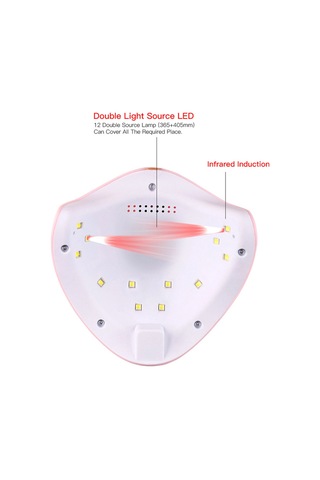 Hangfox 36w Mini Tırnak Kurutma Lambası, Çift Işık Kaynağı, 3 Zaman Ayarı, Otomatik Algılama, Pembe Usb Şarjlı