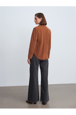 Dilvin 60778 Süet Ceket-camel Camel