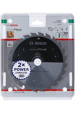 Bosch Standard For Wood 165 x 1.5/1 x 20 T24 Ahşap Daire Testere Bıçağı - 2608837685