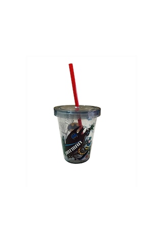 Lisanslı Batman Kapaklı Pipetli Bardak 0,60 LT