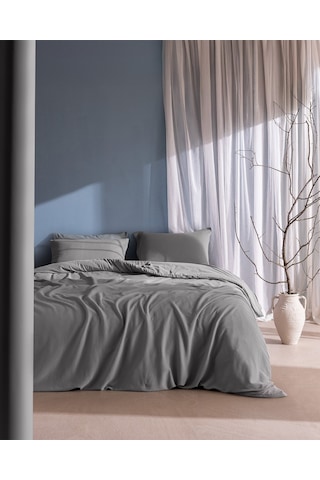 Marly Tek Kişilik %100 Pamuk Penye Lastikli Nevresim Takımı - Gri 8684427198940 Gri