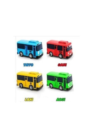 Tayo Oyuncak Otobüs 7 Cm 4lü Set Çek Bırak Tayobüs Diğer