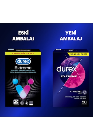 Durex Extreme ve Tırtıklı Prezervatif 20'li