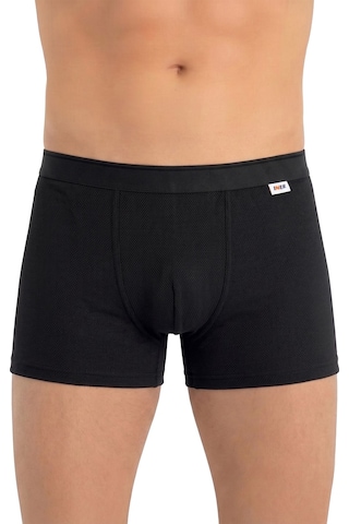 Just Inner Erkek Pamuklu Boxer Pike Kumaş Ergonomik Tasarım 137001 Siyah