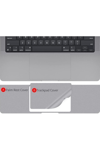 Codegen 14" Macbook Uyumlu Air M1 A2442 Space Gray Trackpad Koruyucu Sticker Etiket