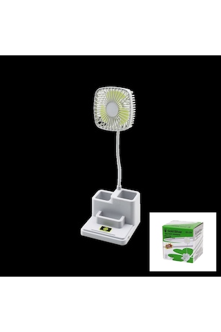 Usb Şarjlı Masaüstü Vantilatör - Kalemlik & Telefon Tutucu Çok Renkli