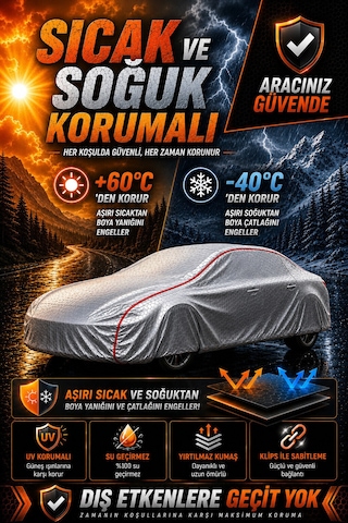 Ford Mustang 2004-2014 - 4 Mevsim Klipsli Araba Brandası - Oto Çadır Örtü