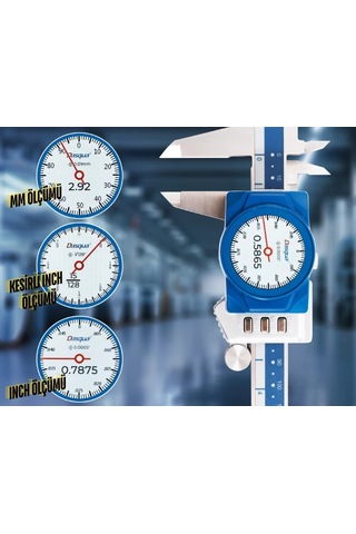 Dasqua 3004-0005 Dijital Ekranlı Saatli Kumpas 0-150mm