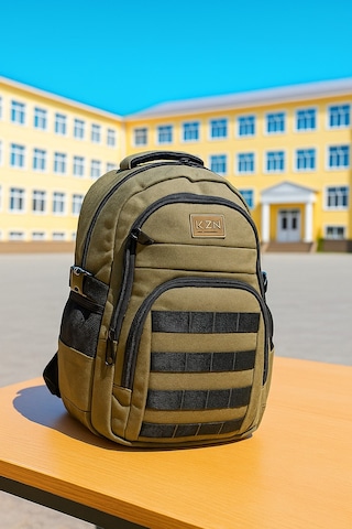 Owyon Kzn Kanvas Okul Sırt Çantası Yeni Sezon- Bej