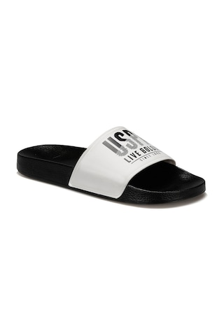 U.S. Polo Assn. U.S.POLO Gusty Erkek Deniz Plaj Havuz Terliği LIVE BOLDY Beyaz (434550339)