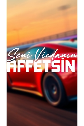Seni Vicdanın Affetsin Yazı Jdm Araba-motosiklet Cam Etiket Sticker 24x8,4cm Beyaz Renk Beyaz