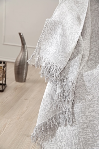 Vicuna Home Pamuklu Çok Amaçlı Ebruli Koltuk / Çekyat Örtüsü Gri