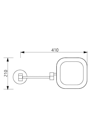 Işıklı Makyaj Aynası Ys-8800 Kare Tabanlı Krom