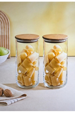 Selka Home Liya 1400 Ml. 2'li Kavanoz Şeffaf