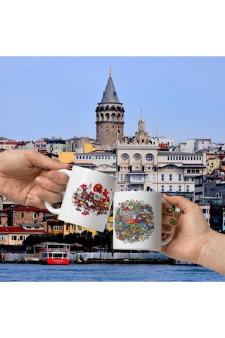 Türkiye Kupa Bardak 2 Adet Seyahat Hatıra Turkey Mug