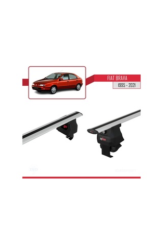 Fiat Brava 1995-2001 Arası İle Uyumlu Ace-4 Ara Atkı Tavan Barı Gri