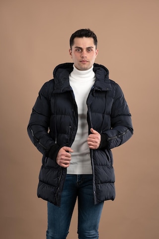 Sir Regular Fit Kapşonlu Astarlı Uzun Kalın Şişme Mont 001