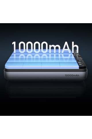 Mcdodo Mc-8371 10000mah - 20w Dahili 360 Halka Standlı Metal Ultra İnce Manyetik Powerbank siyah