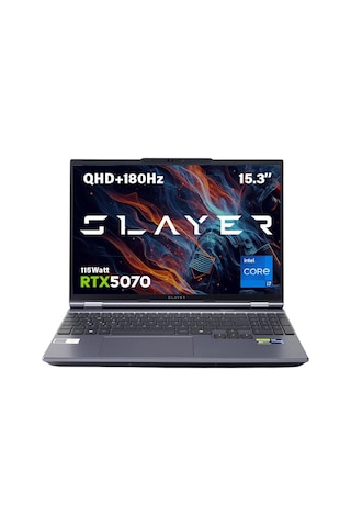 Game Garaj Slayer X7t2-5070 C3 Intel Core İ7 14650hx 32gb Ram 1tb Ssd Rtx5070 15.3" 180hz Qhd+ Freedos Gaming Laptop