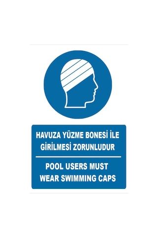 Havuza Yüzme Bonesi İle Girilmesi Zorunludur Türkçe-ingilizce Uyarı Levhası 20x30 Cm Forex Havuza Yüzme Bonesi İle Girilmesi Zorunludur Türkçe-ingilizce Uyarı Levhası 20x30 Cm Forex