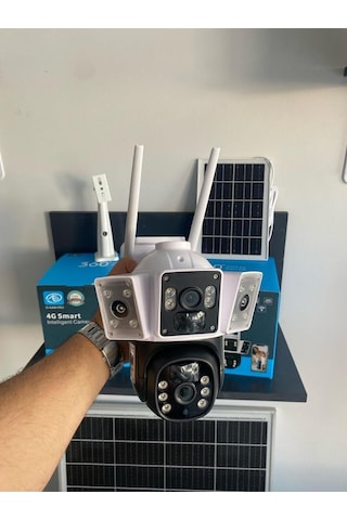 3037- Full Hd Solar Güneş Enerjili Kamera - 4g Sim Kartlı Solar