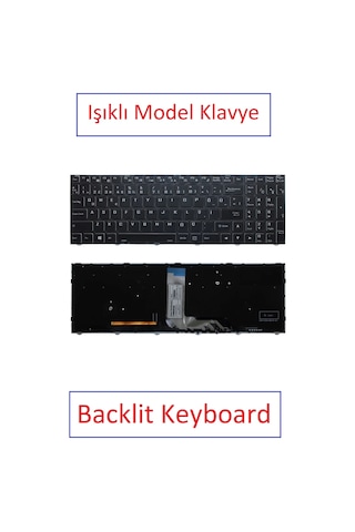 Siyah-rgb-ışıklı, Notebook Klavye - Monster Tulpar T7 V24 İ7-11800h Muadili İle Uyumlu